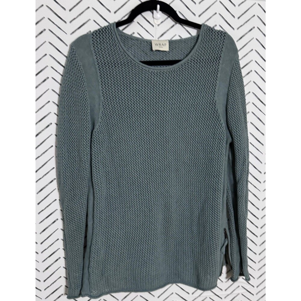 WRAP London Mesh-stitch Cotton Sweater Women's Size 12